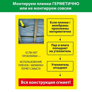 картинка Мембрана KNAUF Защита АХ супердиффузионная ветро-влагозащитная (S60м², P115г/м²) от магазина Кубатура
