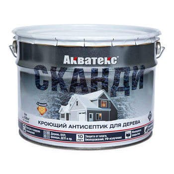 картинка Кроющий антисептик Акватекс Сканди Айсберг 9л от магазина Кубатура