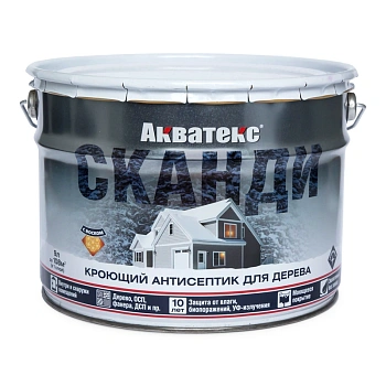картинка Кроющий антисептик Акватекс Сканди Айсберг 9л от магазина Кубатура