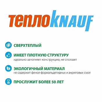 картинка Утеплитель ТеплоKNAUF Aquastatik "Для кровли" рулон 150*1220*5500мм (1 шт/уп, Λ0.037, S6.71м²) от магазина Кубатура