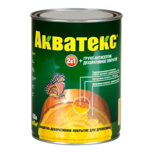 картинка Защитно-декоративный состав Акватекс Бесцветный 0.8л от магазина Кубатура