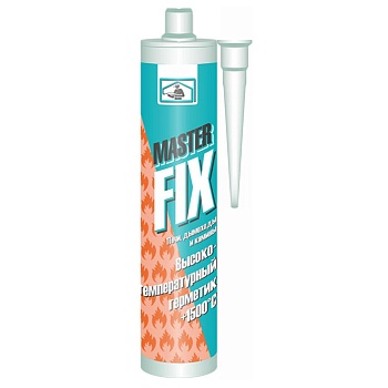картинка Герметик для печей и каминов +1500°C черный Masterfix 290мл от магазина Кубатура